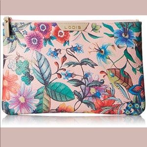 LODIS leather Ferndale Flat Pouch 8x6 NWT gift box